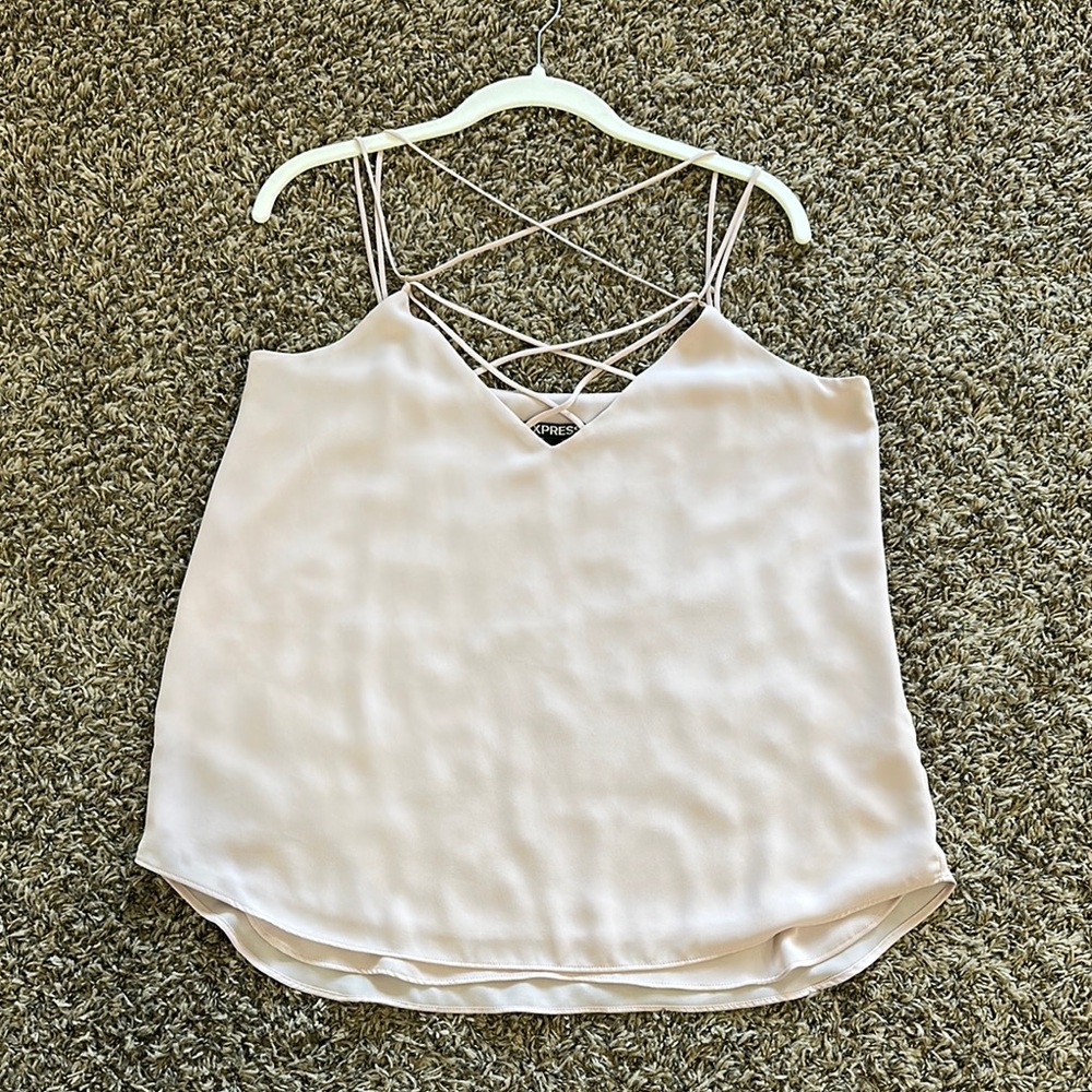EXPRESS | Pink Strappy Sleeveless Tank Top